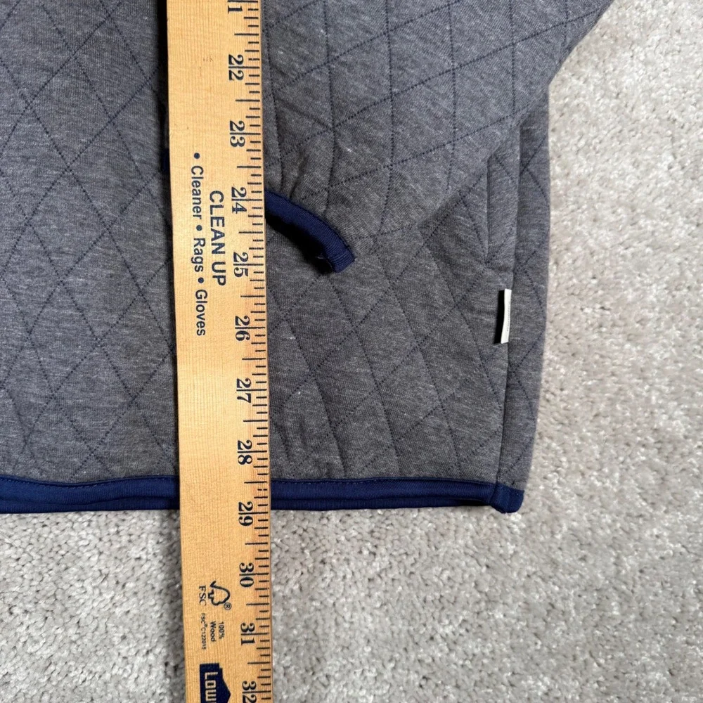 NWT Magellan Outdoors Men's Small Quilted Snap Pullover Gray Blue Classic Fit
